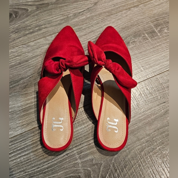 Journee Collection Telulah Red Vegan Mule slip on shoe Size 8 - Picture 8 of 10